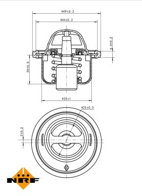 Termostat lichid racire NRF 725061