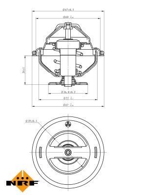 Termostat lichid racire NRF 725063