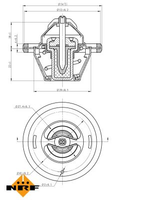 Termostat lichid racire NRF 725066
