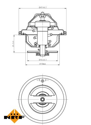 Termostat lichid racire NRF 725067