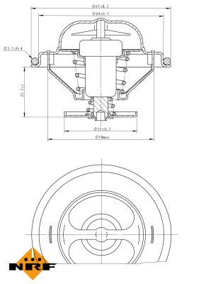 Termostat lichid racire NRF 725070