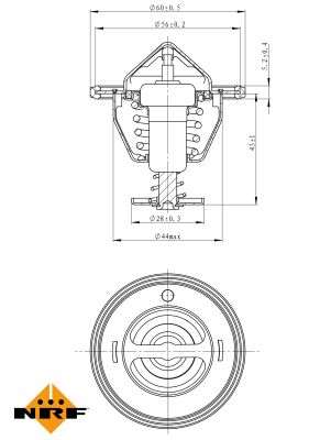 Termostat lichid racire NRF 725088