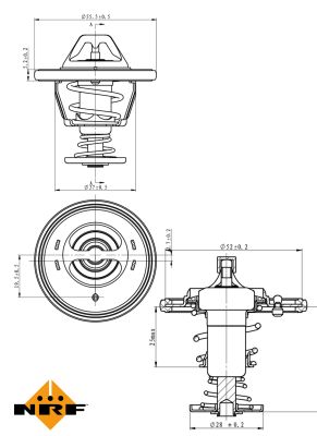 Termostat lichid racire NRF 725118