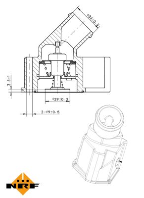 Termostat lichid racire NRF 725122