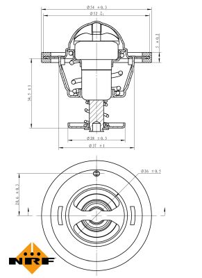 Termostat lichid racire NRF 725126