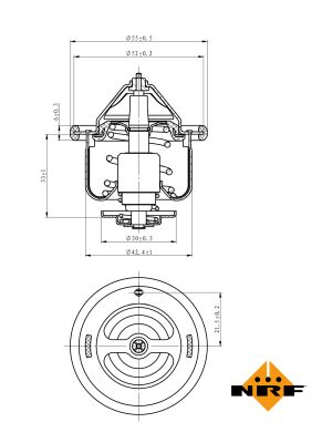 Termostat lichid racire NRF 725134