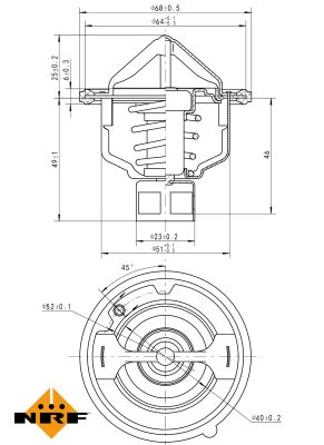 Termostat lichid racire NRF 725142