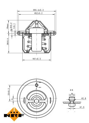 Termostat lichid racire NRF 725152