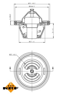 Termostat lichid racire NRF 725154