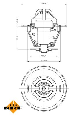 Termostat lichid racire NRF 725161