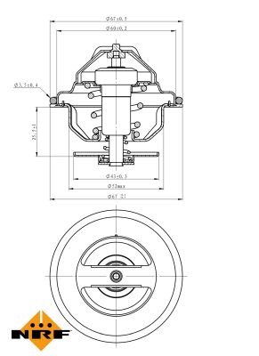Termostat lichid racire NRF 725169