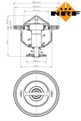 Termostat lichid racire NRF 725176