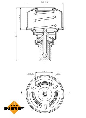 Termostat lichid racire NRF 725177