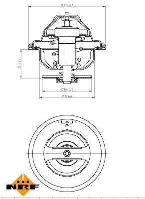 Termostat lichid racire NRF 725186