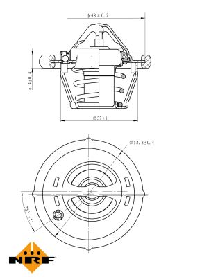Termostat lichid racire NRF 725187