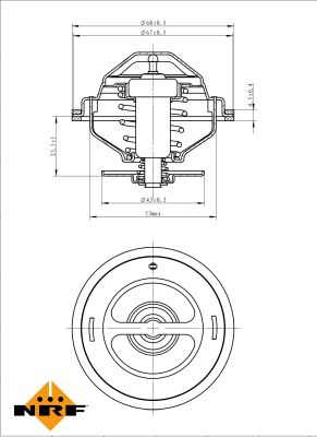 Termostat lichid racire NRF 725194