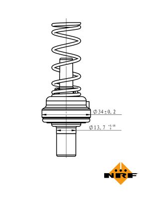 Termostat lichid racire NRF 725195