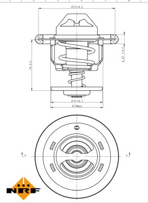 Termostat lichid racire NRF 725206