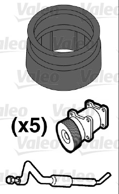 Garnitura conducta lichid de racire VALEO 509553