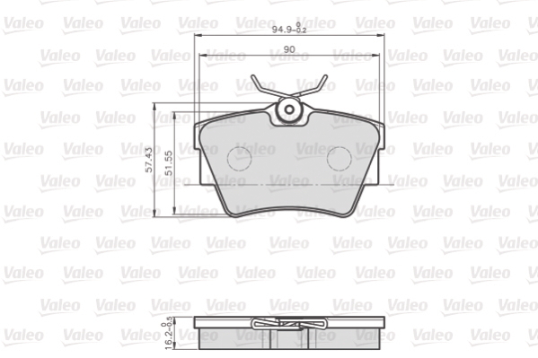 Placute frana VALEO 872748