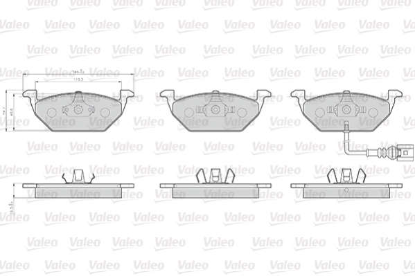Placute frana VALEO 872974