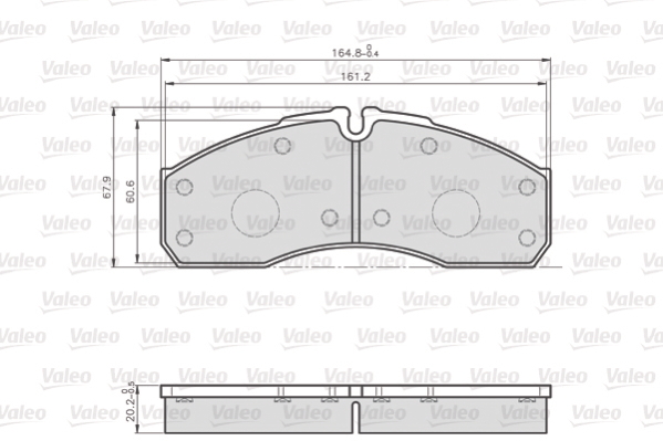 Placute frana VALEO 872160