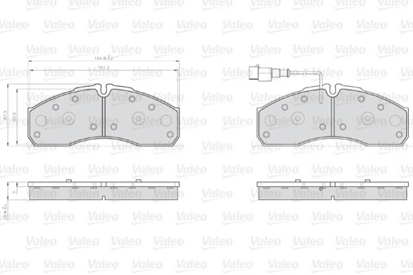 Placute frana VALEO 873160