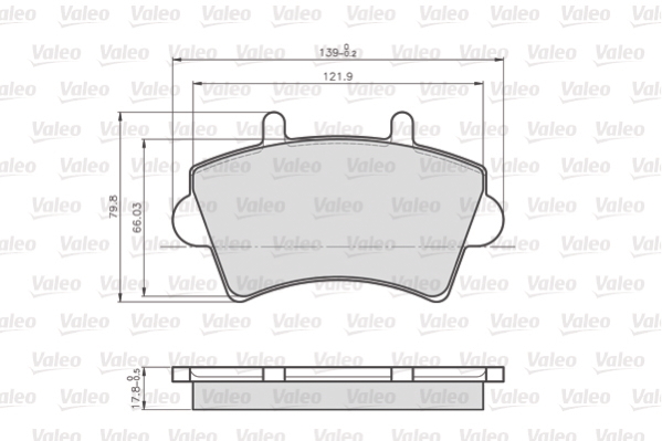 Placute frana VALEO 872613