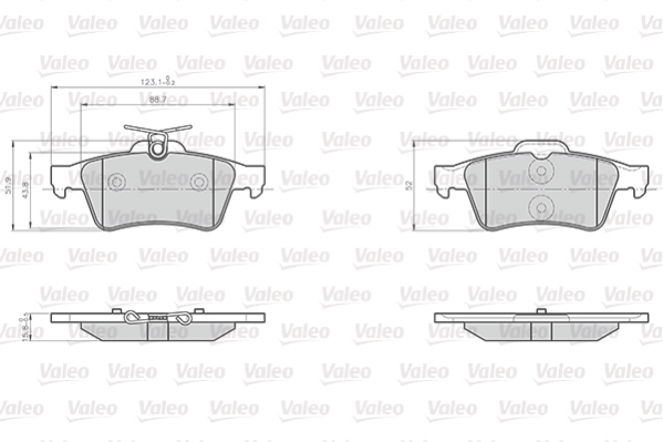 Placute frana VALEO 872137