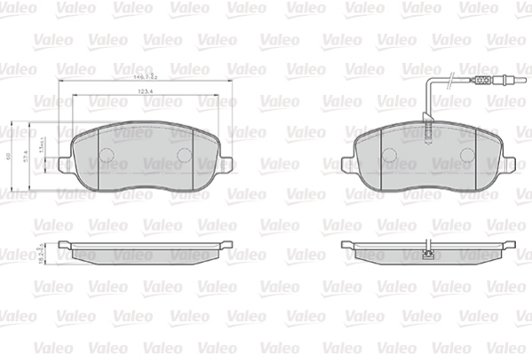 Placute frana VALEO 872261