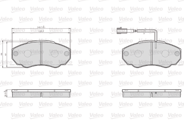 Placute frana VALEO 872918