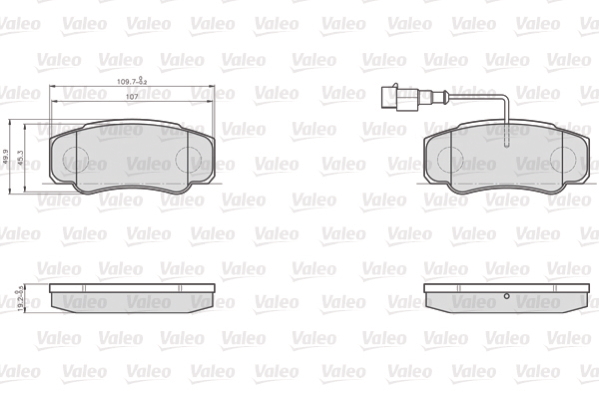 Placute frana VALEO 872921