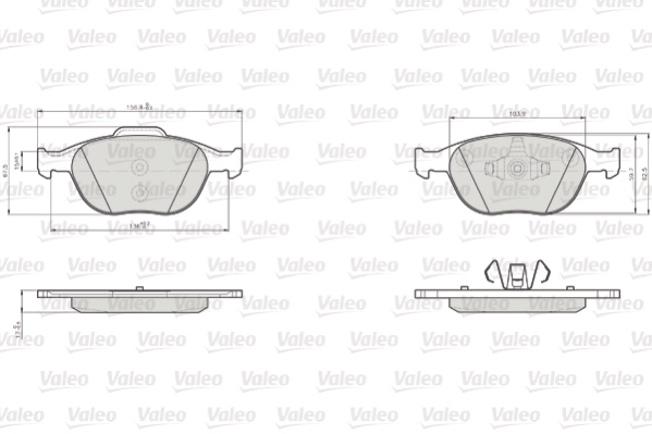 Placute frana VALEO 872440
