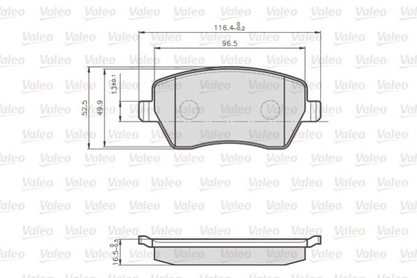 Placute frana VALEO 872973