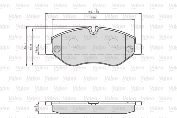 Placute frana VALEO 872192