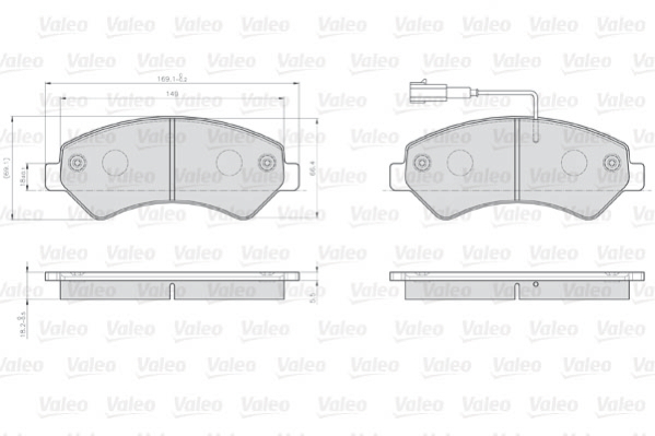 Placute frana VALEO 872466