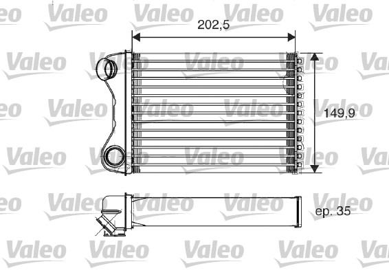 Schimbator caldura incalzire habitaclu VALEO 812211