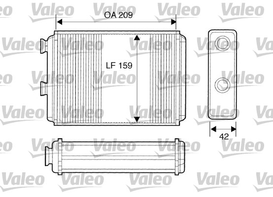 Schimbator caldura incalzire habitaclu VALEO 812280