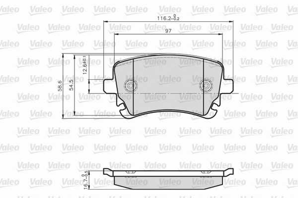 Placute frana VALEO 872326