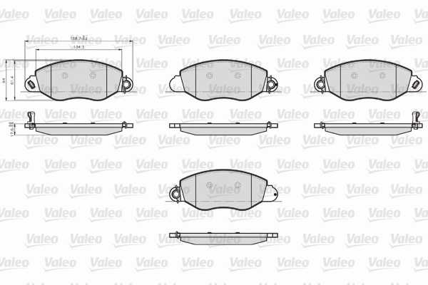 Placute frana VALEO 872577