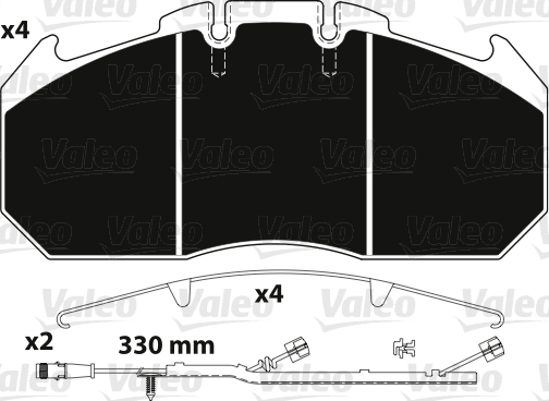 Placute frana VALEO 882219