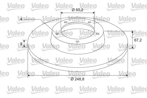 Disc frana VALEO 675405