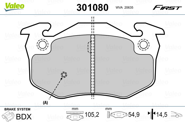 Placute frana VALEO 301080