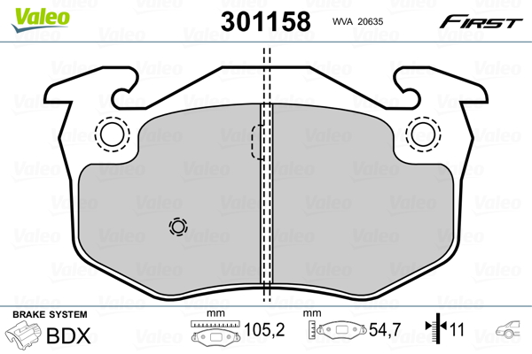 Placute frana VALEO 301158