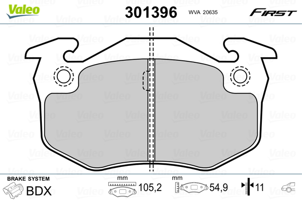 Placute frana VALEO 301396