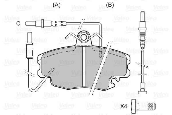 Placute frana VALEO 598084