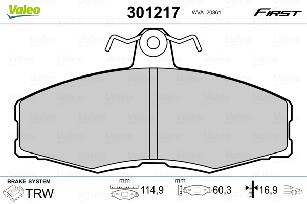 Placute frana VALEO 301217