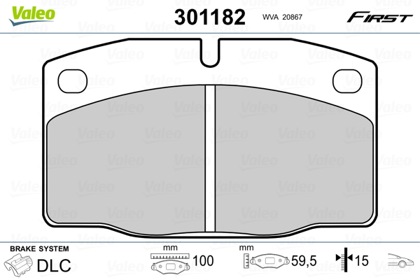 Placute frana VALEO 301182