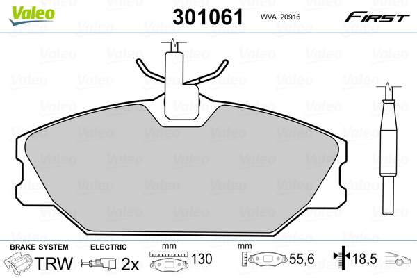 Placute frana VALEO 301061