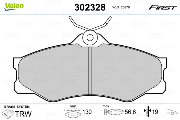Placute frana VALEO 302328